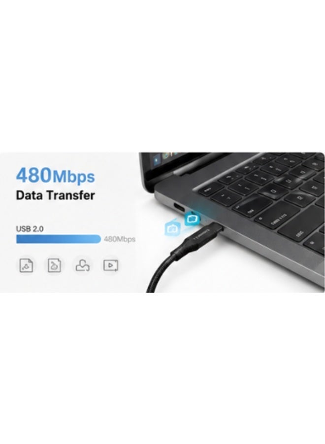 نيو لينك neolink USB 3.0 100W 5A كابل شحن سريع من النوع C إلى النوع C، كابل شاحن USB مضفر من النايلون من النوع C متوافق مع Samsung Galaxy Note 20/10/10+/9/8، S10 S10E، S20 S9 S8 Plus - Image 4
