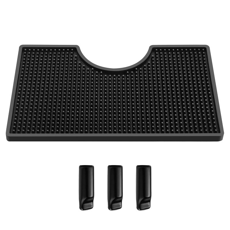 Hgkeke Hgkeke Beer Tower Drip Tray PVC Kegerator Mat Beer Tower Drip Tray Thick Bar Service Mat NonSlip Spill Pad Safe Use kegerator Drip Trays Beer Coffee Service Mat Counter Top Drip Tray Cup Drying Mat