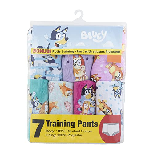 Bluey Amazon Exclusive 7-Pack Potty Training Pants with Stickers and Success Chart, Sizes 18 M, 2T, 3T & 4T - Image 2