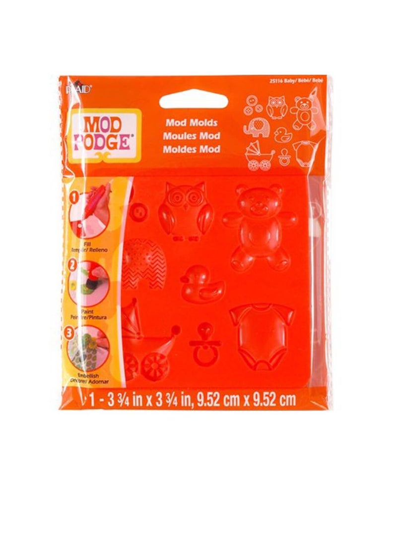 PLAID Mod Mold 3.75 inch x 3.75 inch Baby - Image 3