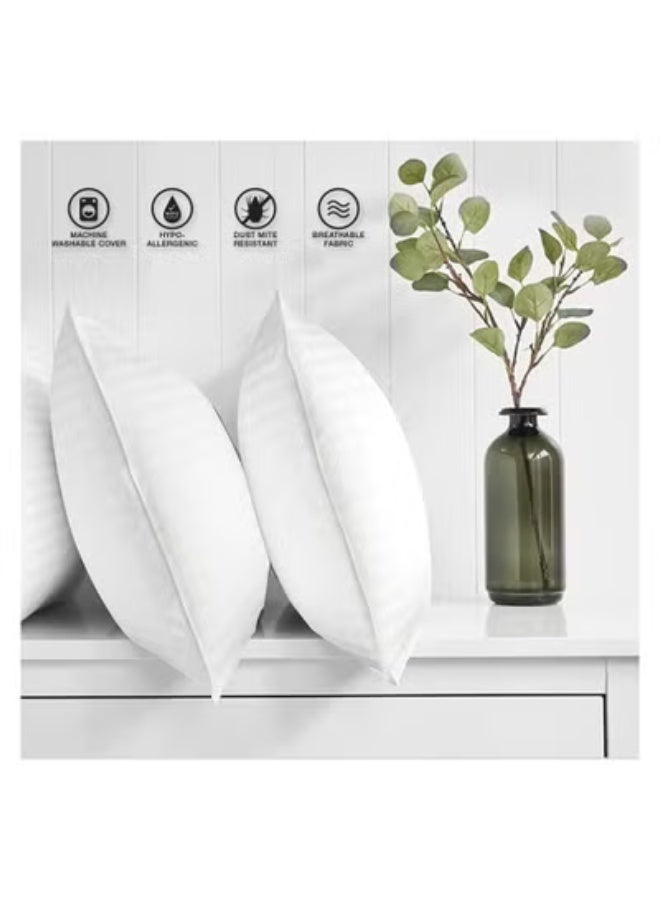 إي وورلد وسادتان كبيرتان بحجم كينج – محشوة بحشوة بديلة للريش بغطاء قطني 100%، مبردة وناعمة داعمة للنوم على الظهر أو الجانبين أو البطن - Image 4