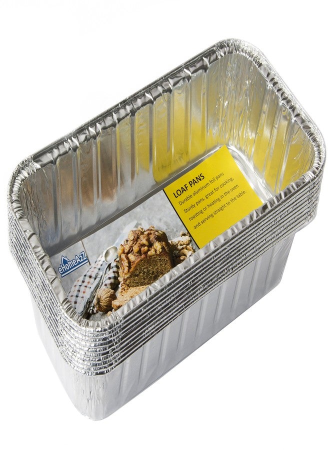 EHOMEA2Z Disposable Aluminum Loaf Pans 2lb for Baking, Serving and Storing - Heat Resistant Disposable Bread Loaf Pan Ideal for Hot/Cold Foods, Freezer & Oven Safe (10 Pack) - Image 1
