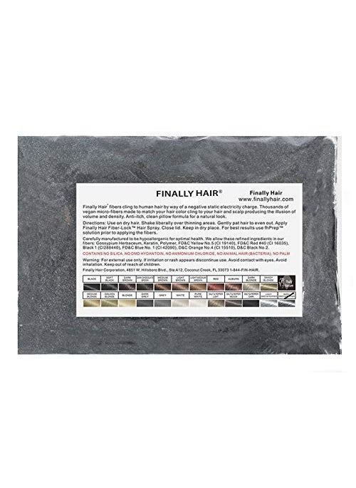 Finally Hair Finally Hair Building Fiber Refill 100 Grams Dark Salt & Pepper For Hair Loss Concealing by Finally Hair (Dark Salt & Pepper) 