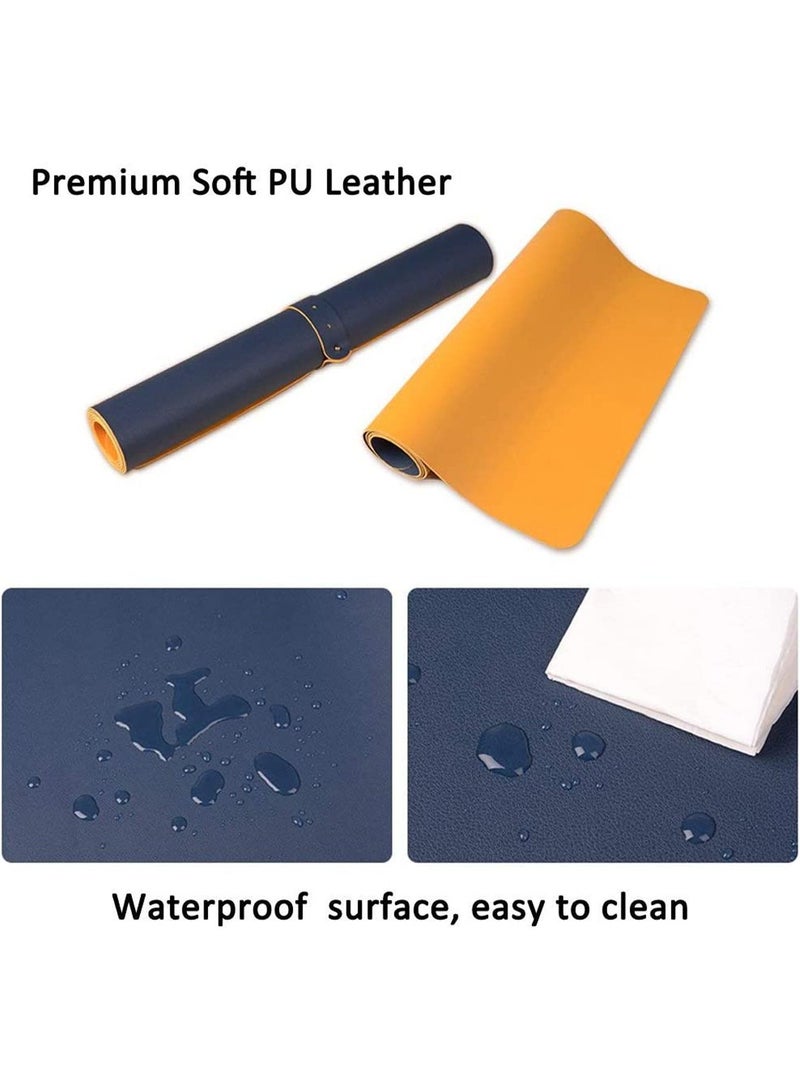LIMOS Large Mouse Pad Pu Leather Desk Pad Waterproof Protector Dual Side Use  - Image 5