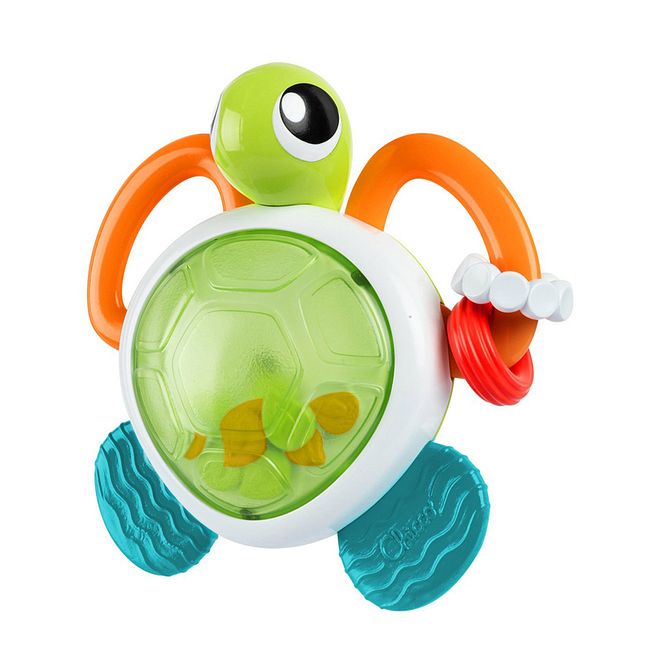Chicco Lighting Turtle Rattle - Electronic Musical & Teething Toy, Multicolor, 6-36 Months, 12x4x13 cm, with Melodies & Lights - Image 2