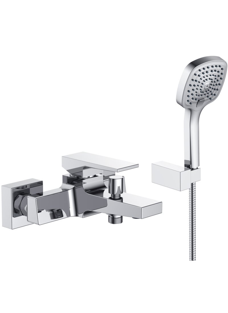 HESANIT HESANIT Infinity Single Lever Bath Mixer With Hand Shower Set Chrome - 8002C  - Image 2