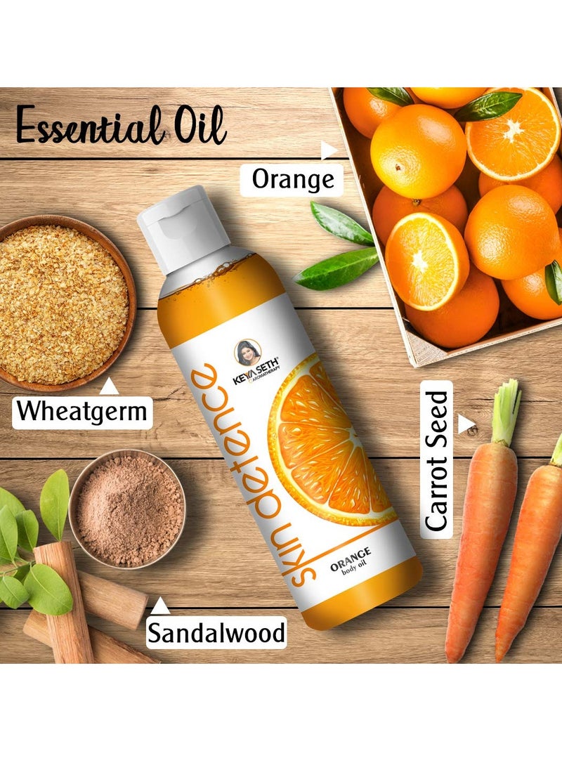 Keya Seth KEYA SETH AROMATHERAPY DEVICE OF DROP Skin Defence Orange Body Oil Skin Lightening Rejuvenating 400ml  - Image 3