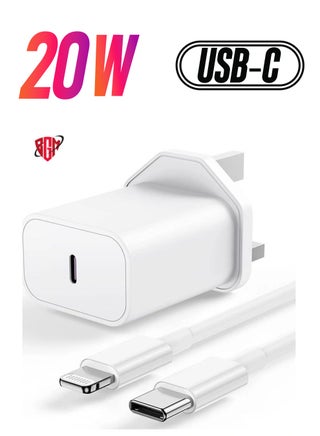 iPhone USB C Fast Charger Plug and Cable - [Apple MFi Certified] 20W Charging Power Adapter and 2M Original Lightning Cable Lead, Wall Charger for Apple iPhone 14 13/12/11/Pro Max/Mini/XR/X/8/7/iPad - pzsku/ZA15143FAB17017CEEC53Z/45/_/1738233364/59ff642f-f3b4-4673-9c7e-4146b29576e6