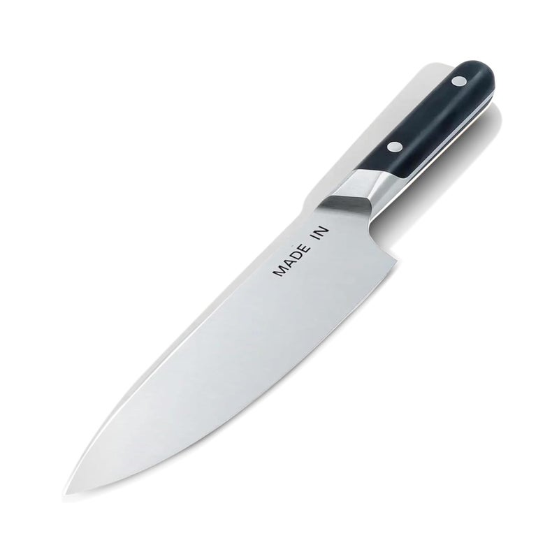 Madein Made In Cookware - 8" Chef Knife - Crafted in France - Full Tang With Truffle Black Handle - Image 1