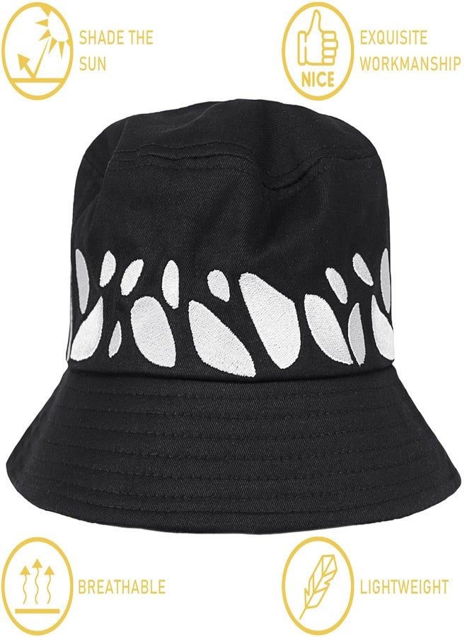 CosInStyle Novel Style Bucket Cosplay Hats Inspired for Men Women Fishing Hat and Summer Protection Hat | 360 Degree Outdoor Beach | UV Protection | Black - Image 2
