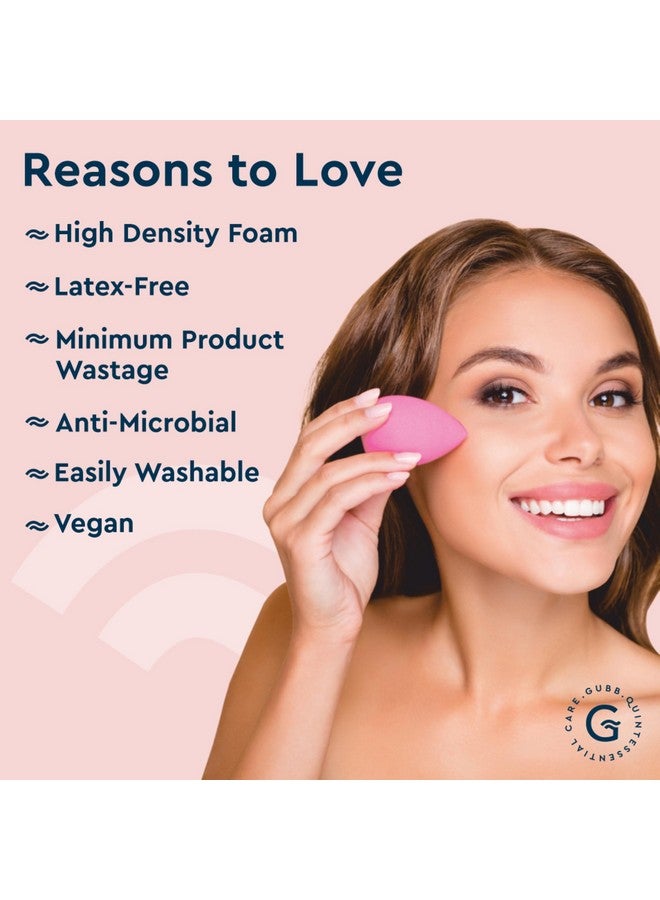 GUBB Professional Makeup Sponge Beauty Blender For Face Makeup - soft on skin |easy to hold | blends make up easily | Ideal for women | Suitable all skin types - Light Pink - Image 4