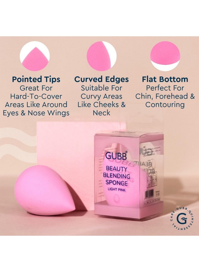 GUBB Professional Makeup Sponge Beauty Blender For Face Makeup - soft on skin |easy to hold | blends make up easily | Ideal for women | Suitable all skin types - Light Pink - Image 5