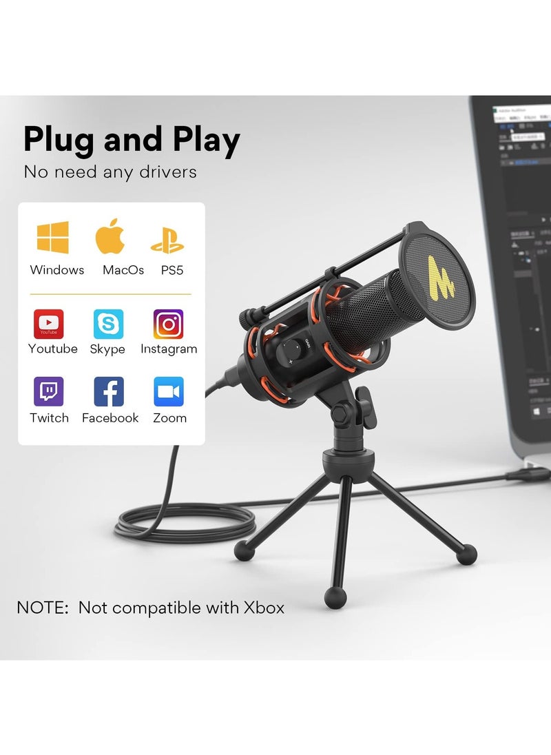 PM471 Condenser Cardioid Desktop USB Microphone