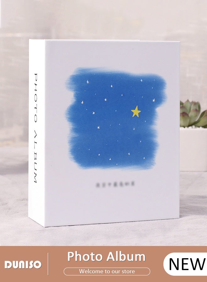 DUNISO Photo Album, Photo Album Book 100 Photos, Cartoon Cover Photo Book, Album for Family/Wedding/Travel/Baby, Artwork or Postcard Storage, Blank Pages Memory Book - Image 1