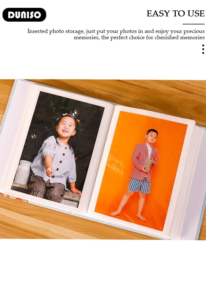 DUNISO Photo Album, Photo Album Book 100 Photos, Cartoon Cover Photo Book, Album for Family/Wedding/Travel/Baby, Artwork or Postcard Storage, Blank Pages Memory Book - Image 2