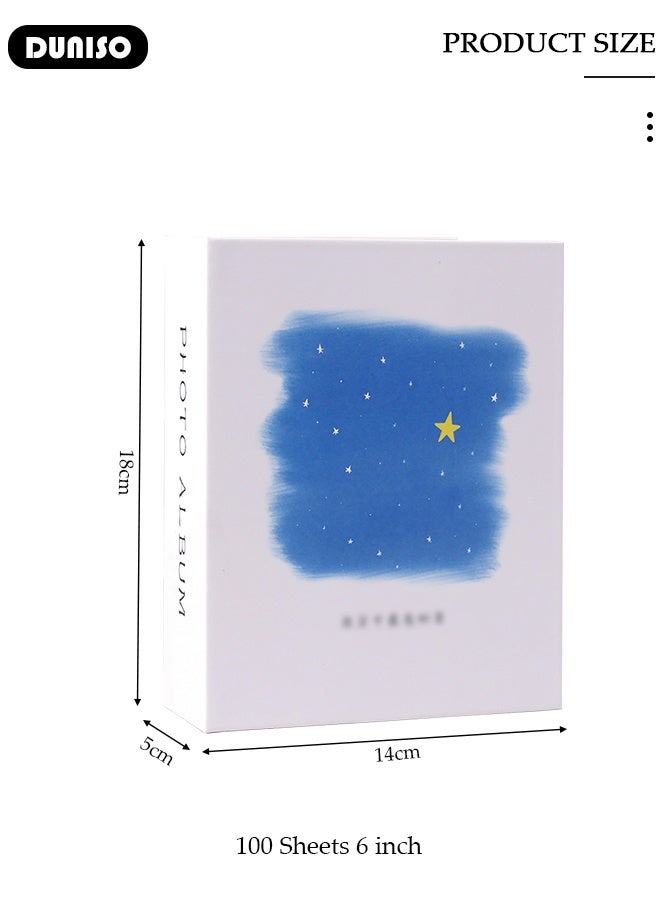 DUNISO Photo Album, Photo Album Book 100 Photos, Cartoon Cover Photo Book, Album for Family/Wedding/Travel/Baby, Artwork or Postcard Storage, Blank Pages Memory Book - Image 5