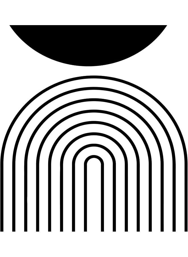 Ecyanlv Black and White Geometric Abstract Wall Art Black and White Boho Canvas Painting Minimalist Art Prints Black and White Line Art Mid Century Modern Geometric Wall Art for Home Decor 16x24inch Frameless - Image 5