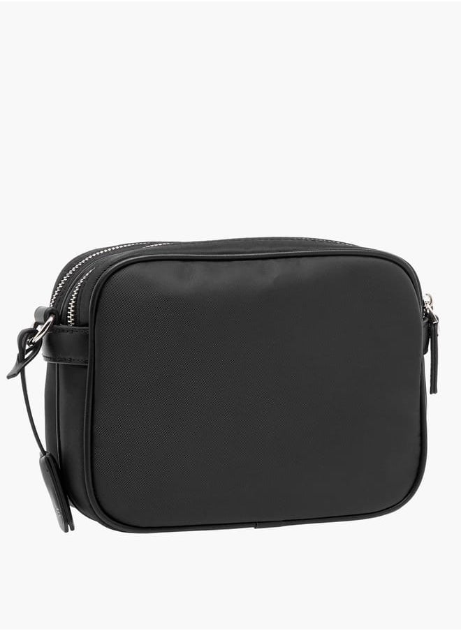 Celeste Womens Textured Crossbody Bag With Adjustable Strap And Zip Closure  - Image 3