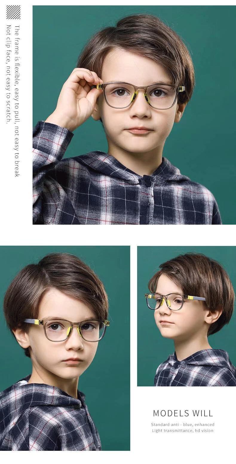 Fantiace Kids Eyeglasses Frame Non Prescription Children Glasses For Girls Llear Lens (C1) - Image 3