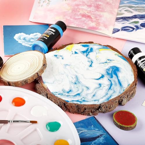 ABEIER Iridescent Acrylic Paint, Set of 18 Chameleon Colors, 2 oz/60ml Bottles, Color-shifting, Non-Toxic, High Viscosity, Blendable, Paints on Rocks Crafts Canvas Wood, Fabric, Ceramic & Stone - Image 3