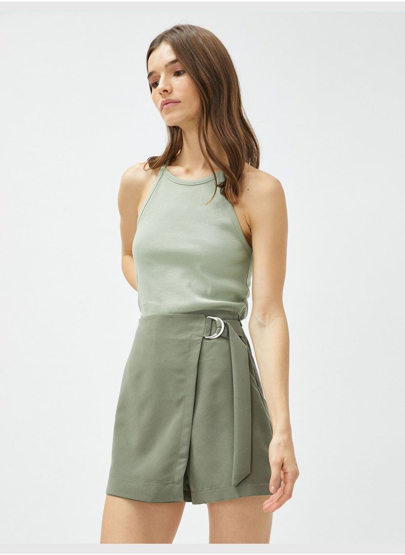 KOTON Belt Detail Modal Mix Mini Skort  - Image 2