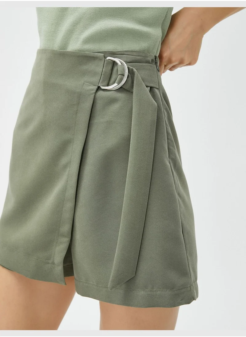 KOTON Belt Detail Modal Mix Mini Skort