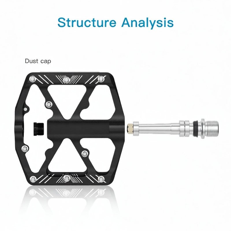 GEWAGE Bike Pedals: Titanium CNC Aluminum Alloy - 3 Sealed Bearings Anti-Skid Pedals With Reflectors For Road Mountain Cycling - Image 5