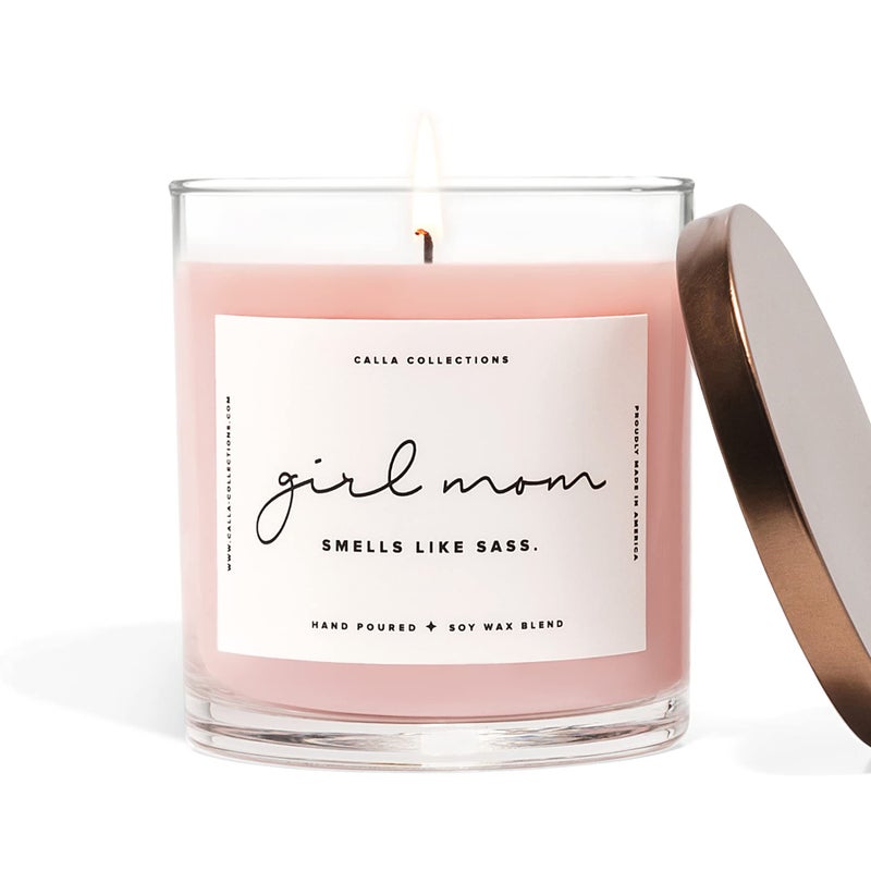 ThreeKin Collective ThreeKin Scented Candles for Girl Mom, Natural Soy Wax Candles for Home, Relaxing Aromatherapy for Moms, Lavender Essential Oils with a Hint of Sass, Long Lasting Candle Burns for 75 Hours - Image 1