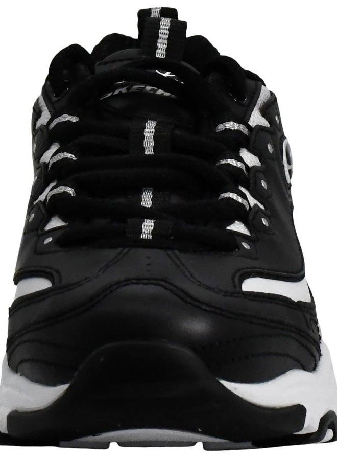 SKECHERS حذاء رياضي نسائي D'Lites Fresh Start بذاكرة فوم، أسود/أبيض، 10 - Image 2