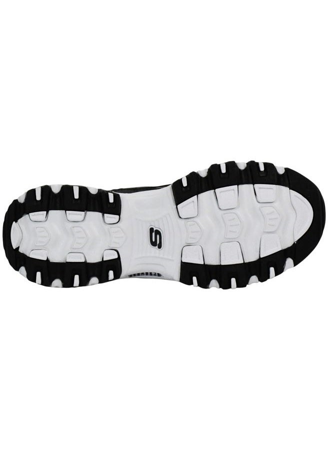SKECHERS حذاء رياضي نسائي D'Lites Fresh Start بذاكرة فوم، أسود/أبيض، 10 - Image 4