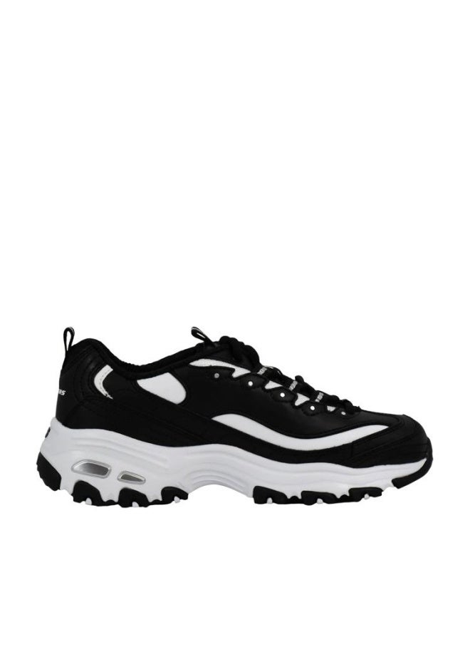 SKECHERS حذاء رياضي نسائي D'Lites Fresh Start بذاكرة فوم، أسود/أبيض، 10 - Image 1