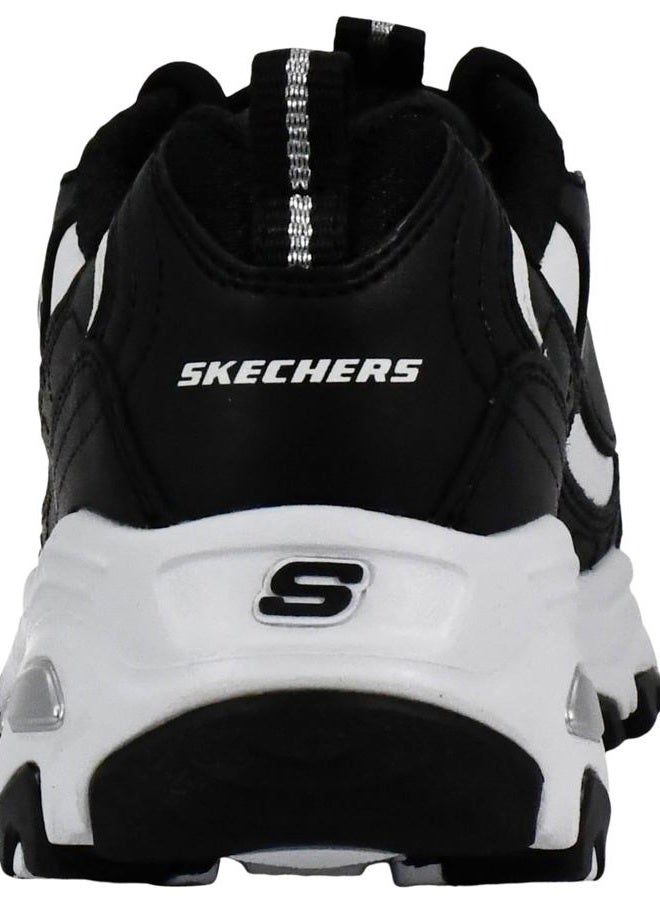 SKECHERS حذاء رياضي نسائي D'Lites Fresh Start بذاكرة فوم، أسود/أبيض، 10 - Image 3