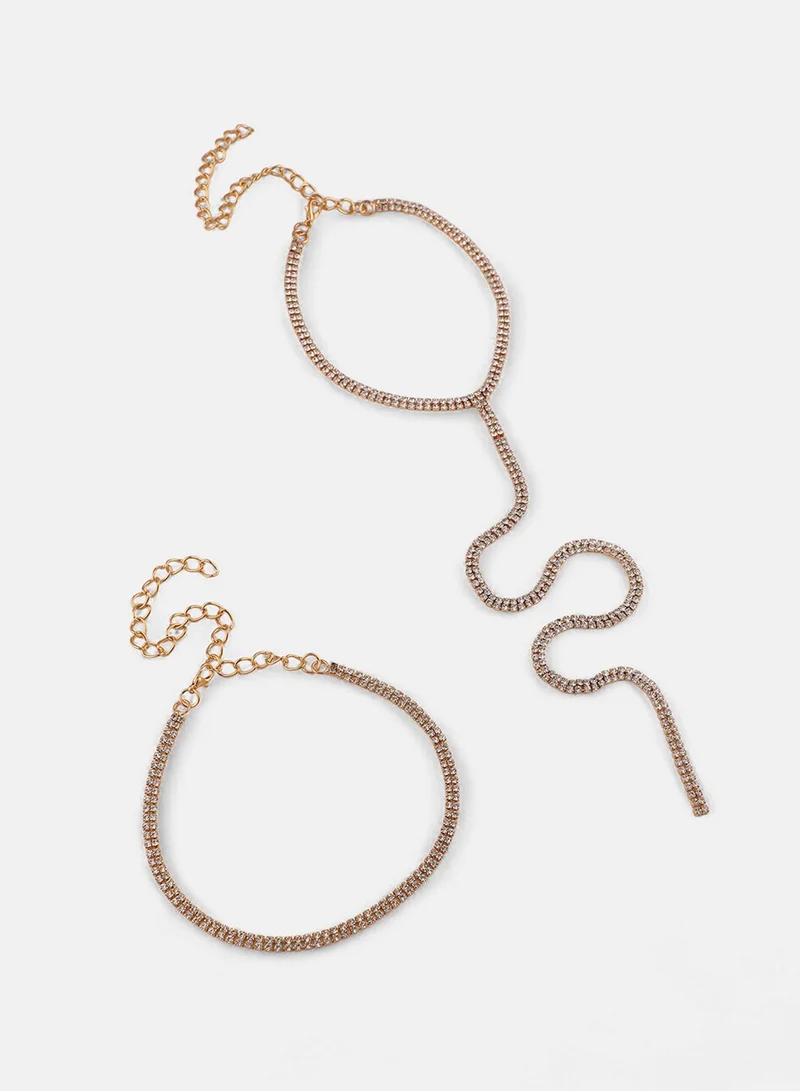 سوهي Women's The Bijou Multi-Layer Lariat Necklace