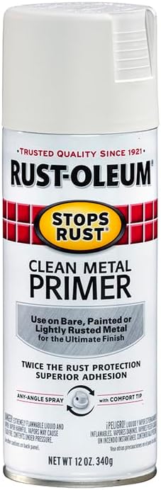 Rust-Oleum Stops Rust Clean Metal Primer Spray - 12 Oz, Flat White - Image 4