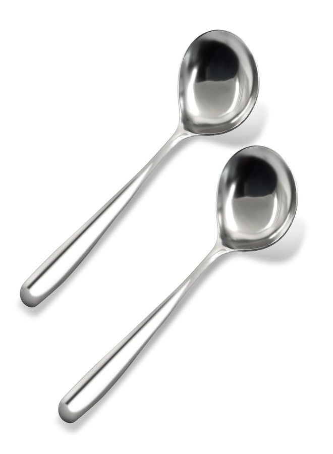 Cionyce 2 Pcs Gravy Ladle, 304 Stainless Steel Spoon Pouring Ladle for Sauces, Soup, Dressings, Kitchen, Serving, and Cooking (Silver) - Image 3