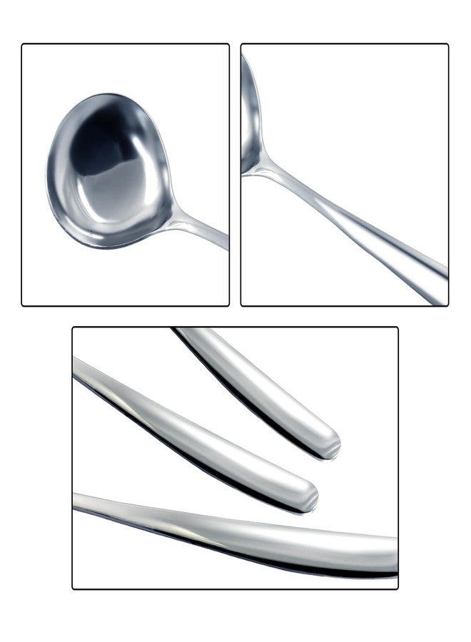 Cionyce 2 Pcs Gravy Ladle, 304 Stainless Steel Spoon Pouring Ladle for Sauces, Soup, Dressings, Kitchen, Serving, and Cooking (Silver) - Image 4