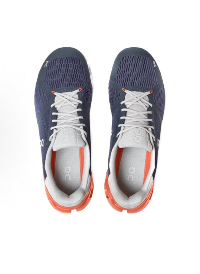 ON cloud flyer casual sneakers blue, white and orange  - Image 4