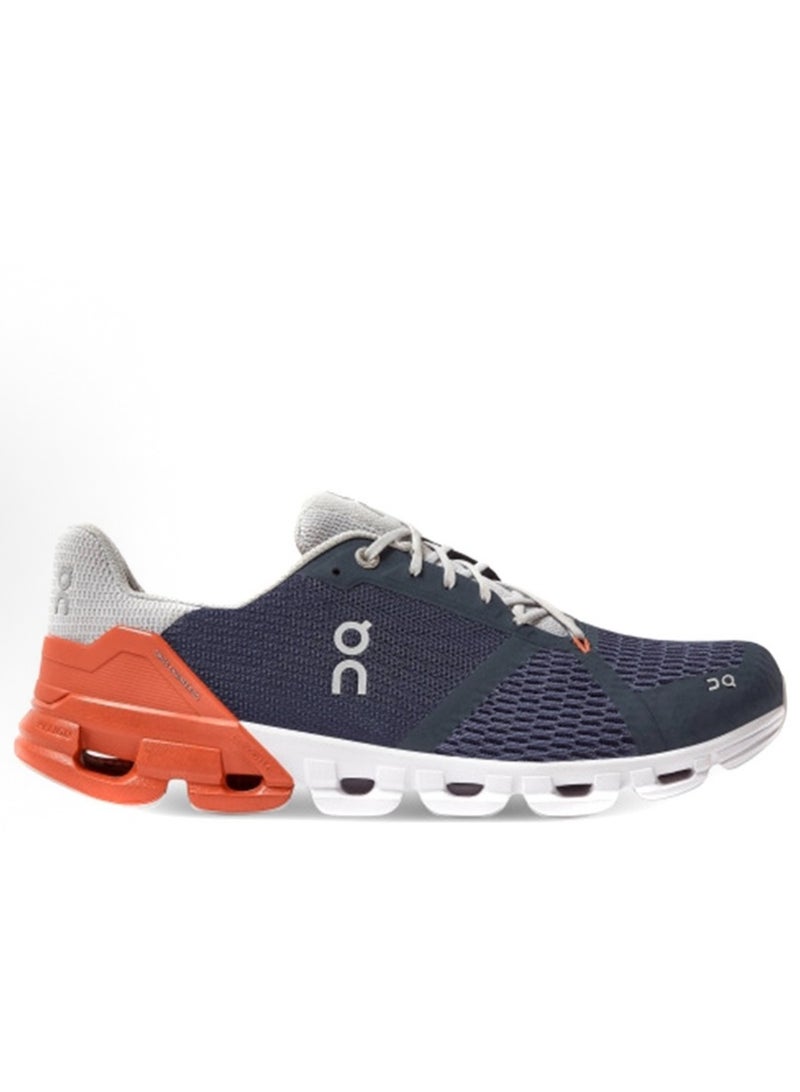 ON cloud flyer casual sneakers blue, white and orange  - Image 2