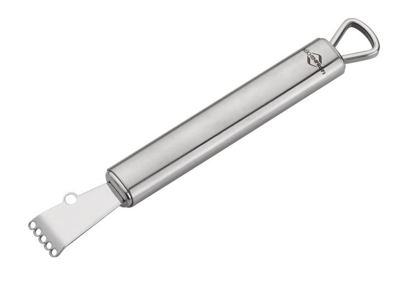 Kchenprofi Lemon Zester 7Inch Silver Stainless Steel Lime Zester Garlic Crusher
