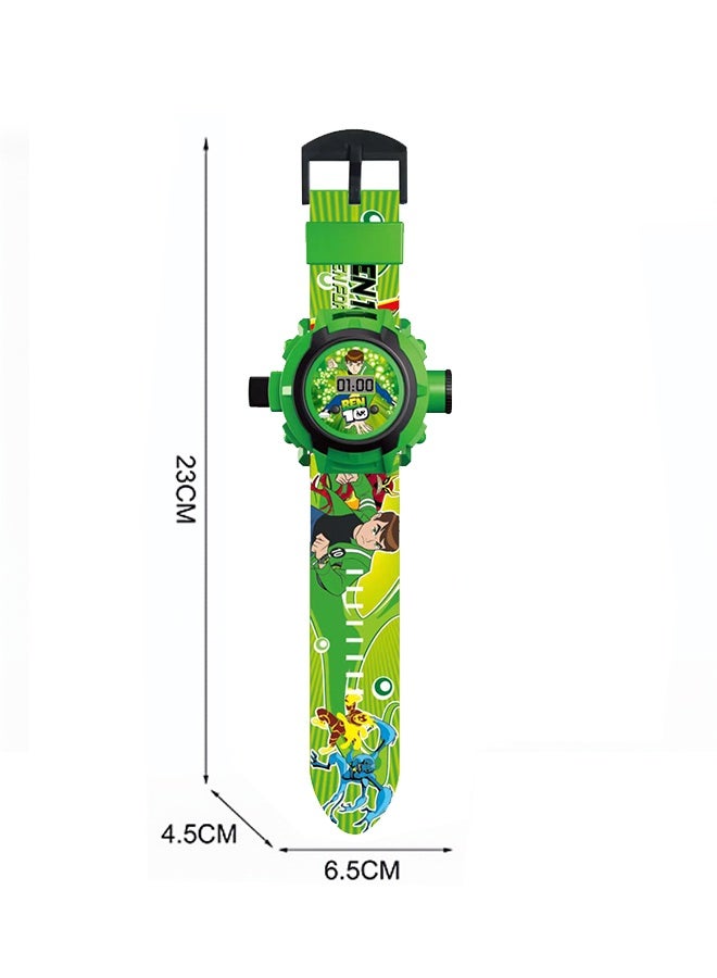 Ben 10 Kids Projection Watch - Alien Hero Cartoon Electronic Toy Watch with Light Projection - Image 2