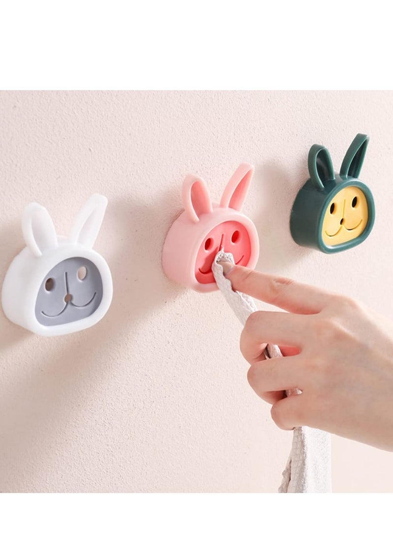 Self Adhesive Hooks Towel Organizer Free Punch Wall mounted Useful Strong Cartoon Hook Pink  Hanger  Holder Sucker Bathroom Accessories for Bathrooms Bedroom Door (Mix-1) - Image 5