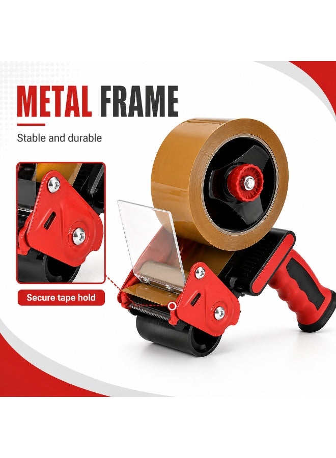 SRLIWHITE Packing Tape Dispenser, Handheld Tape Cutter, Black Red Tape Gun for Warehouse Packing, Moving Boxes, Courier Sealing and Office Use - Image 4