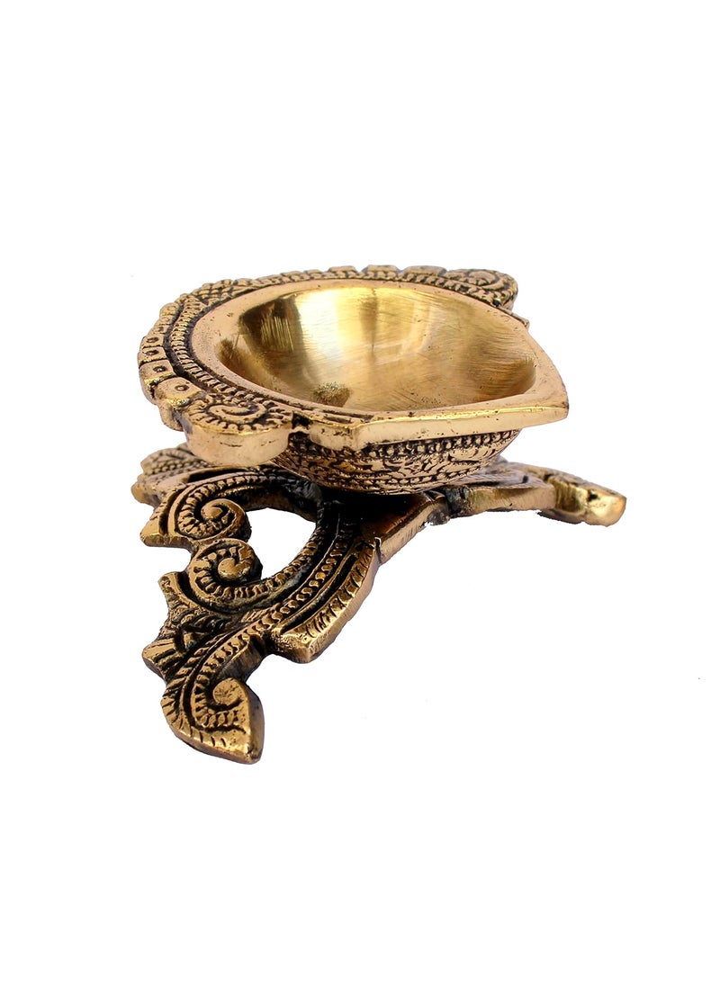 ESPLANADE eSplanade Brass Diya Deepam Oil Lamp Kuthu Vilakku Home Decor Golden 45 Inches Length 35 Inch  - Image 4