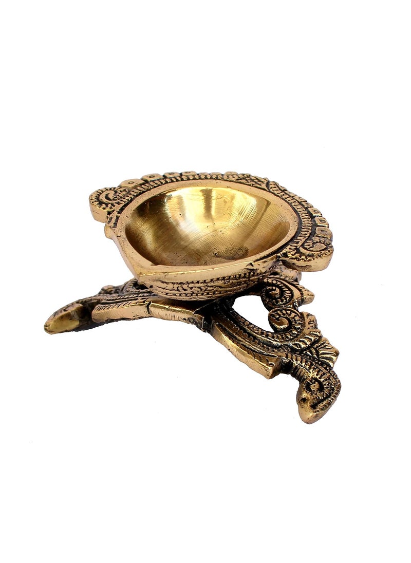 ESPLANADE eSplanade Brass Diya Deepam Oil Lamp Kuthu Vilakku Home Decor Golden 45 Inches Length 35 Inch  - Image 5