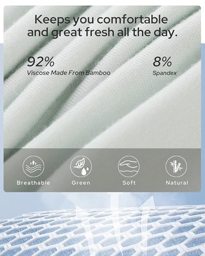BAMBOO COOL سراويل داخلية نسائية من الخيزران، سراويل قصيرة مقاومة للرطوبة، ملابس داخلية ناعمة وقابلة للتنفس، خصر متوسط، عبوة 5 قطع - Image 2
