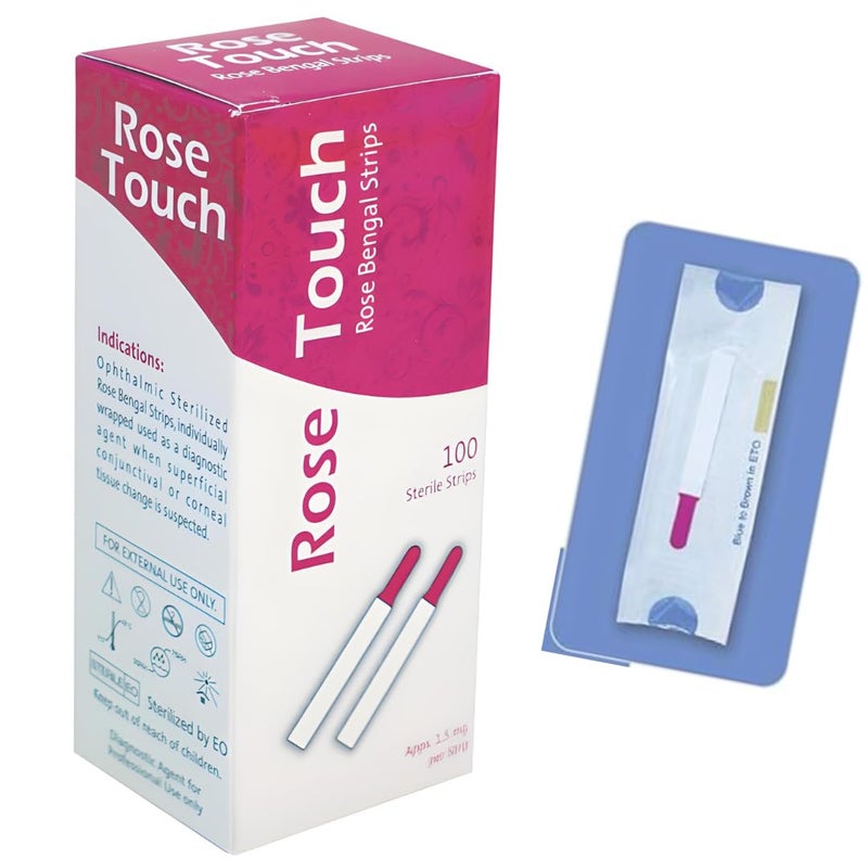 KASHSURG Ophthalmic Rose Touch Rose Bengal Strips 100 by KASHSURG