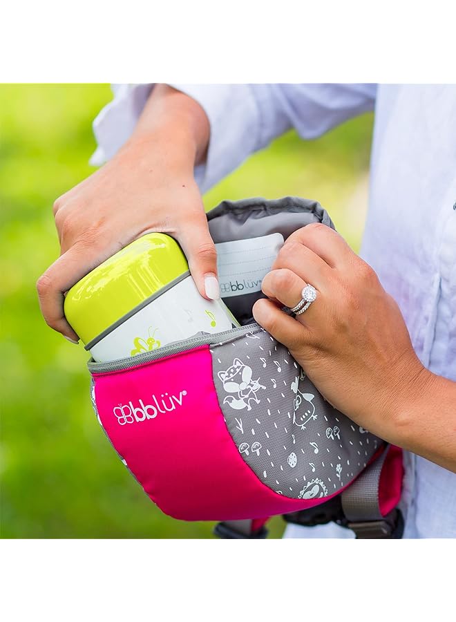 بيبي لاف حافظة طعام حرارية مع ملعقة ووعاء، عبوة من 0، سعة 300 مل، B0122L - Image 3