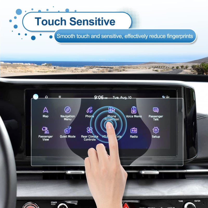 Coleya 2022 2023 2024 Carnival Screen Protector for Kia Carnival (EX/SX/SX Prestige) 12.3-inch Touch Screen, 9H Tempered Glass 2023 2024 Carnival KA4 Accessories HD Transparent 12.3" - Image 4