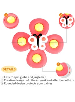Soofam 3-Piece Suction cup spinner toys Baby Cartoon Insect Fidget Spinner Kids Toys Colorful Gyro Toy Relief Stress Educational Fingertip For Birthday Gift  - Image 4