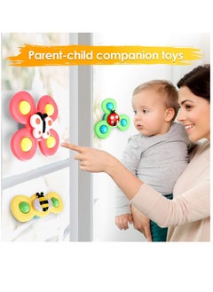 Soofam 3-Piece Suction cup spinner toys Baby Cartoon Insect Fidget Spinner Kids Toys Colorful Gyro Toy Relief Stress Educational Fingertip For Birthday Gift  - Image 5